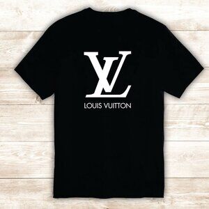 LV Classic Big Logo Black T-shirt Reprint